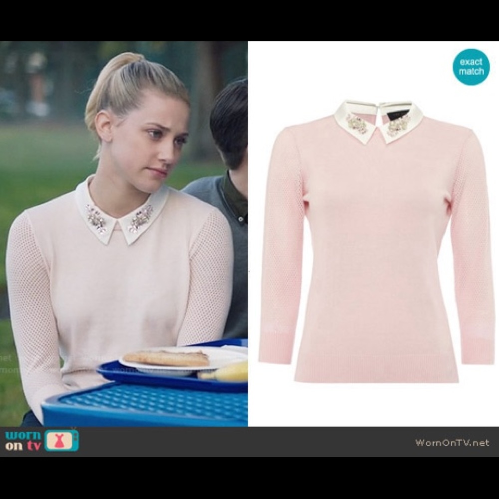 Ted Baker Helane embellished collar sweater